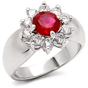 "Bloom" Ruby Zirconia 2.3 Carats Ring